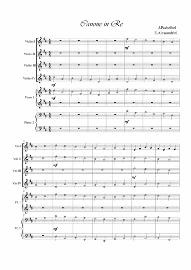 Canone in D for sextet (arr. Ester Alessandrini)