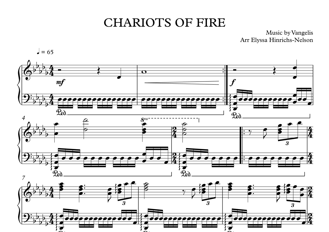 Chariots Of Fire (arr. Elyssa Hinrichs-Nelson)