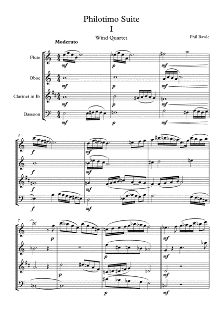 Philotimo Suite - Wind Quartet