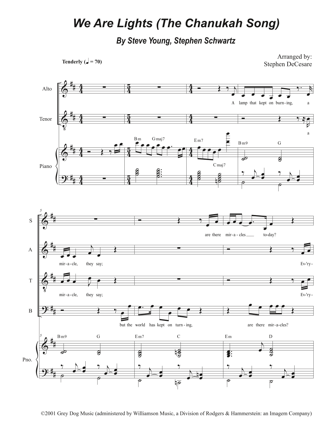 The Chanukah Song (we Are Lights) (arr. Stephen DeCesare)