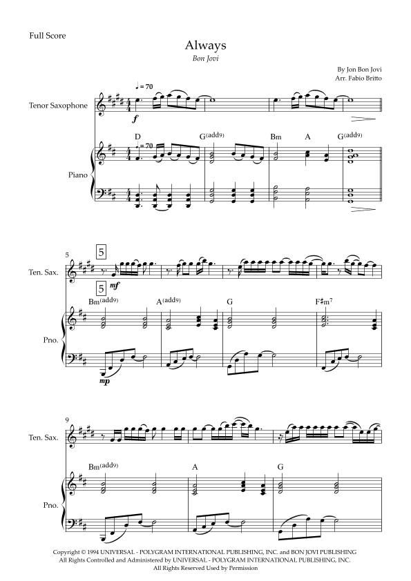 Always (arr. Fabio Britto)