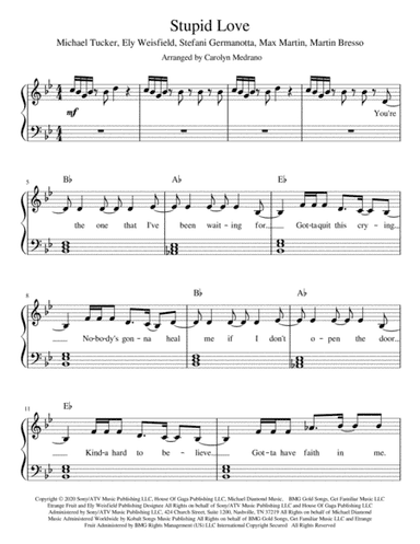 Stupid Love (arr. Carolyn Medrano)