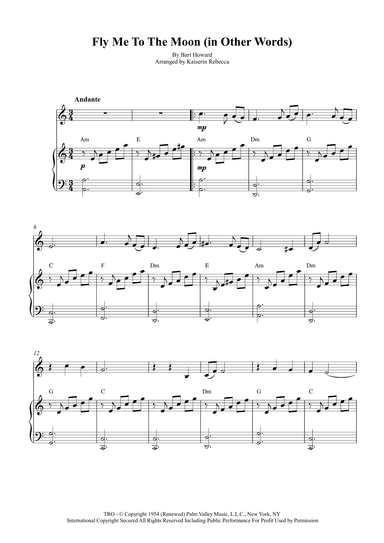 Fly Me To The Moon (in Other Words) (arr. Kaiserin Rebecca)