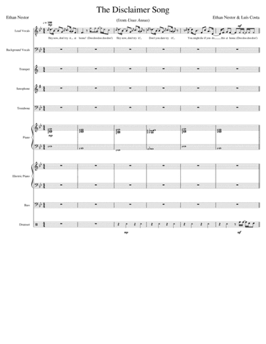 The Disclaimer Song (arr. Jilly Cooke)