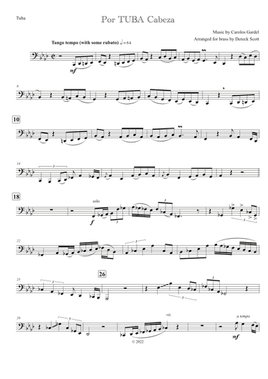 Por TUBA Cabeza (arr. Dereck Scott)