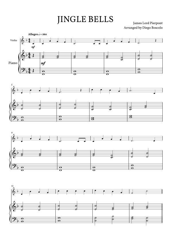 Jingle Bells (arr. Diego Boscolo)