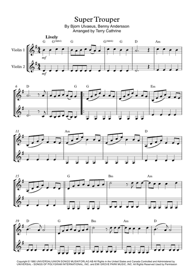 Super Trouper (arr. Terry Cathrine)