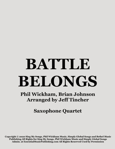 Battle Belongs (arr. Jeff Tincher)