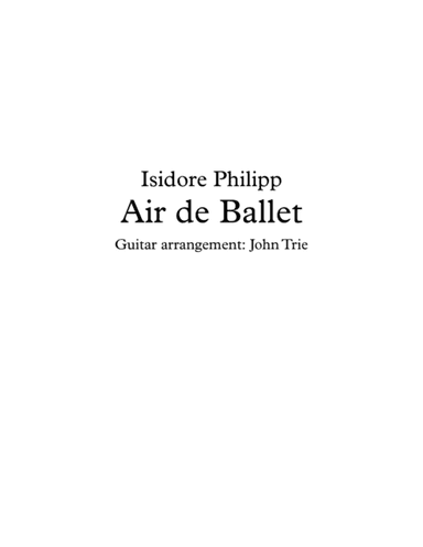 Air de ballet - tab (arr. John Trie)