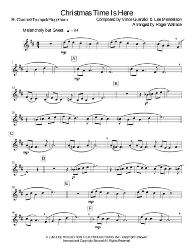 Christmas Time Is Here (arr. Roger Wallace)
