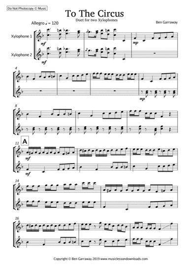 To The Circus - Xylophone Duet