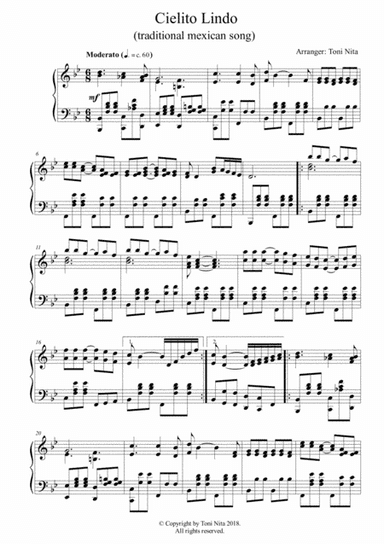Cielito Lindo (arr. Toni Nita)