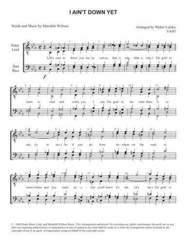 I Ain't Down Yet (arr. Walter Latzko)