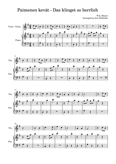 Soittosalkku: Paimenen kevät - Das klinget so herrlich (arr. Anu Holländer)