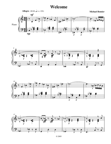 Welcome a Jazz waltz piano solo from Modern Solos