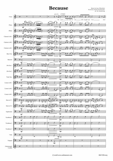 Because (G. d'Hardelot) arranged for voice and concert band (arr. Mark Armstrong)