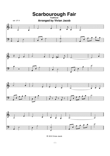 Scarborough Fair (arr. Vivian Jacob)