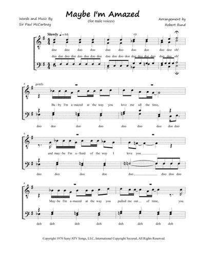 Maybe I'm Amazed (arr. Robert Rund)
