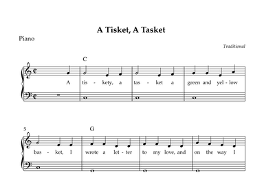A Tisket, A Tasket (Easy) (arr. Wesley S. SIlva)