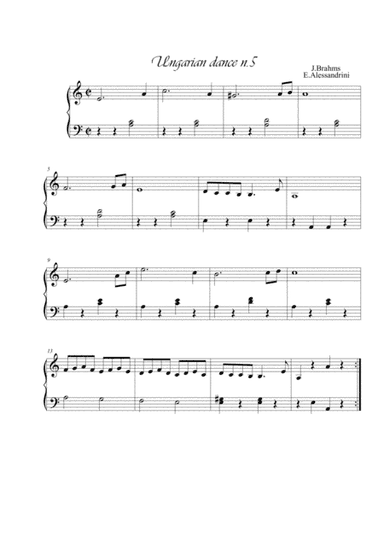 Ungarian dance 5 (arr. Ester Alessandrini)