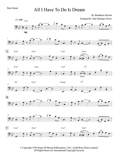 All I Have To Do Is Dream (arr. Alan Santiago Torres)
