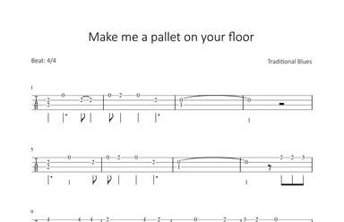 Make me a pallet on your floor (arr. Bettina Schipp)