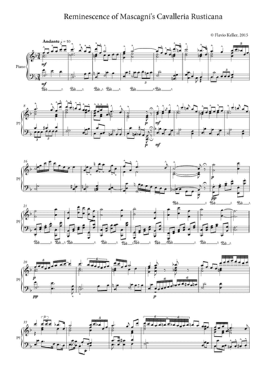 Reminescence of Mascagni's "Cavalleria Rusticana"