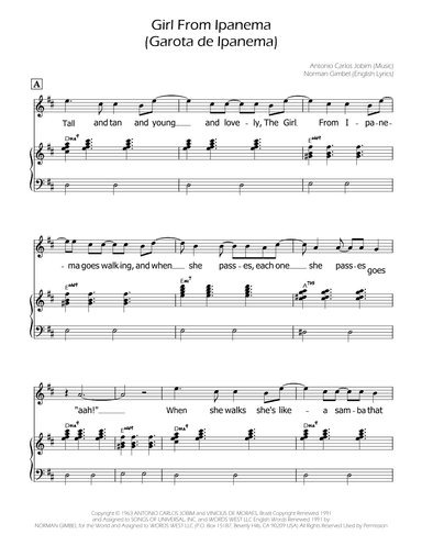 The Girl From Ipanema (garôta De Ipanema) (arr. Ygor Nunes)