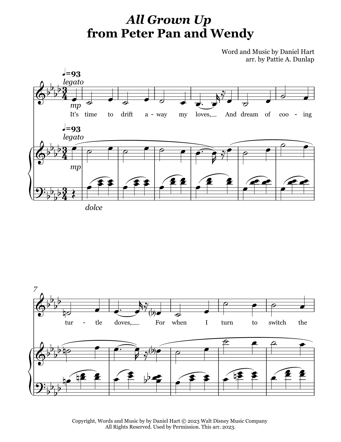 All Grown Up (arr. Pattie A. Dunlap)