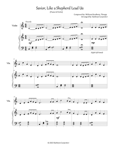 Savior, Like a Shepherd Lead Us (arr. Kathryn Carpenter)