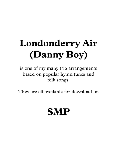 Londonderry Air (Danny Boy), for Clarinet Trio (arr. Nigel Williams)