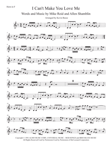I Can't Make You Love Me (arr. Kevin Busse)