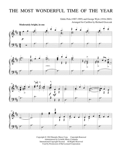 The Most Wonderful Time Of The Year (arr. Richard Giszczak)
