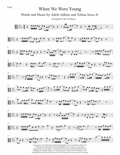 When We Were Young (arr. Kevin Busse)