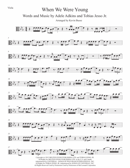 When We Were Young (arr. Kevin Busse)