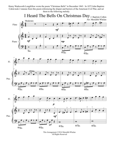 Christmas Duets for Flute & Piano:  I Heard the Bells on Christmas Day (arr. Meredith Whelan)