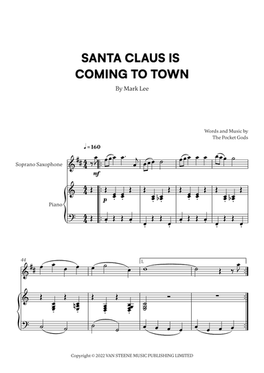 Santa Claus Is Coming To Town (arr. Cadenza Editions)