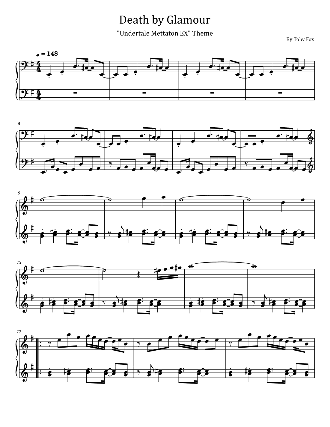 Death By Glamour (arr. poon)