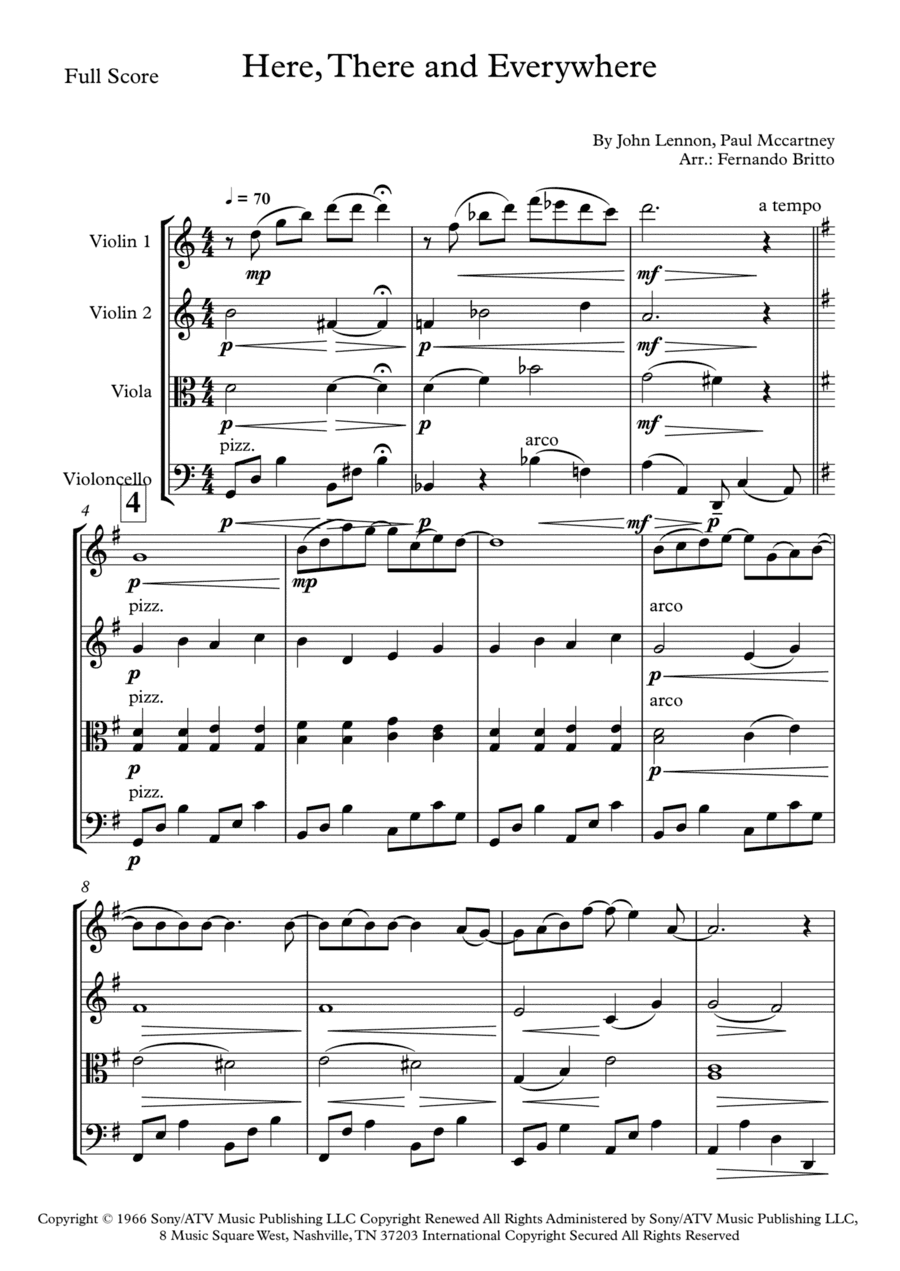 Here, There And Everywhere (arr. Fernando Britto)