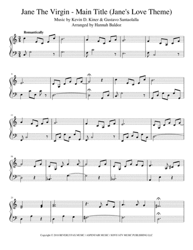 Jane The Virgin (arr. Hannah Baldoz)