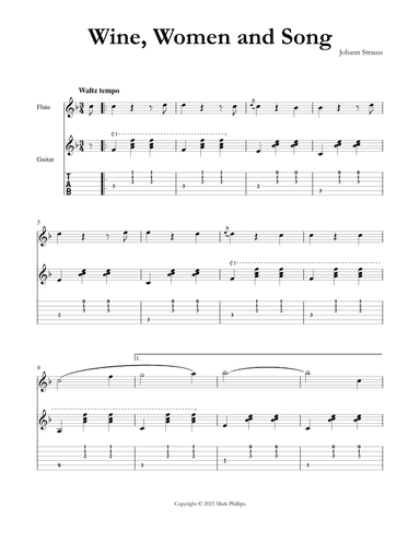 Wine, Women and Song (arr. Mark Phillips)