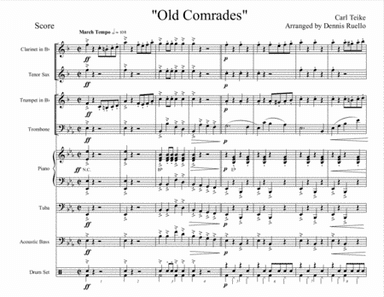 Old Comrades - German Band - Oktoberfest - Score Only (arr. Dennis Ruello)