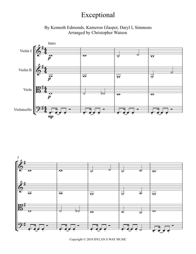 Exceptional (arr. Christopher L Watson)