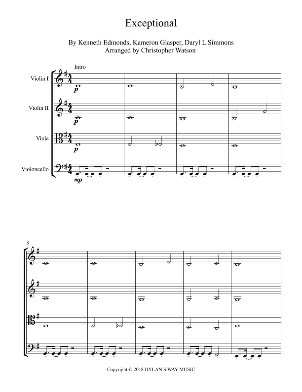 Exceptional (arr. Christopher L Watson)