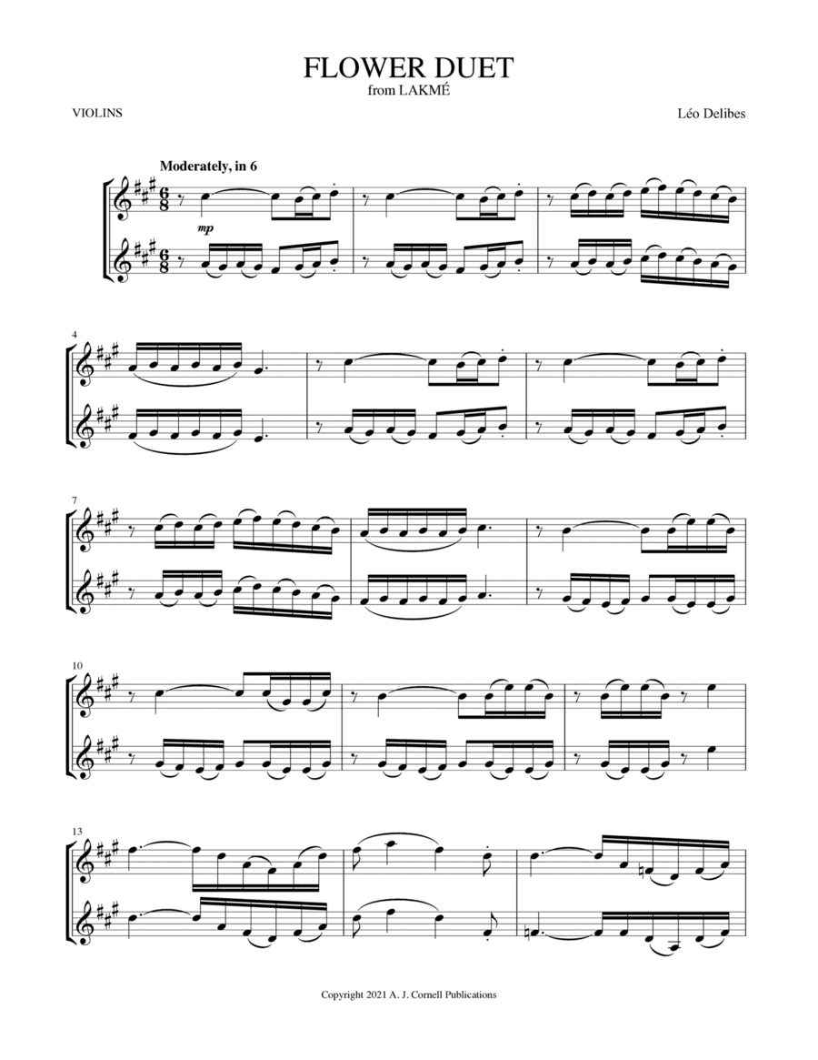 Flower Duet (from Lakmé) (arr. Mark Phillips)