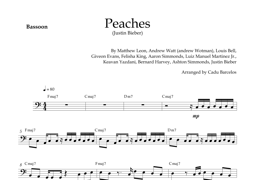 Peaches (arr. Cadu Barcelos)