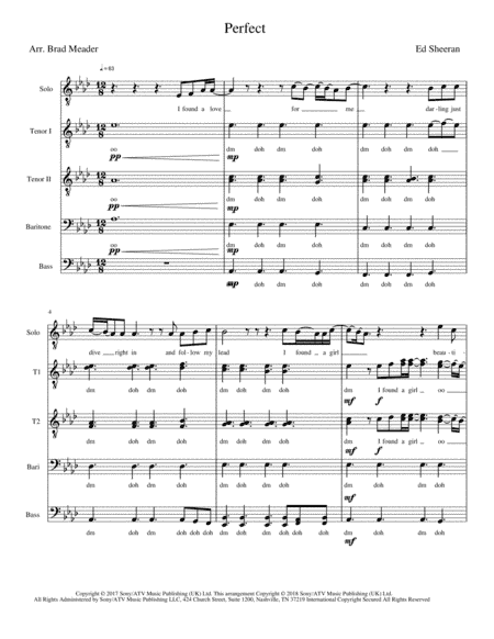 Perfect (arr. Brad Meader)