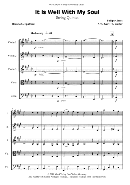 It Is Well With My Soul (arr. Gert Th. Walter)