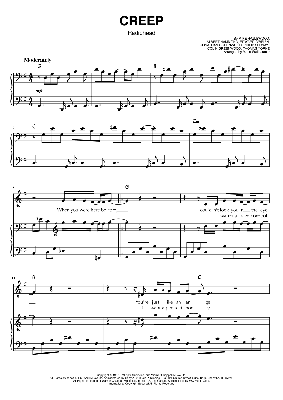 Creep (arr. Mario Stallbaumer)