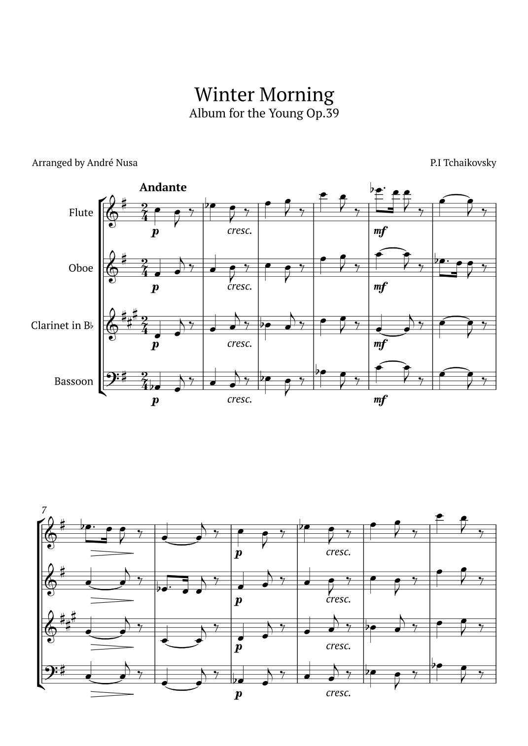 Winter Morning (arr. André Nusa)